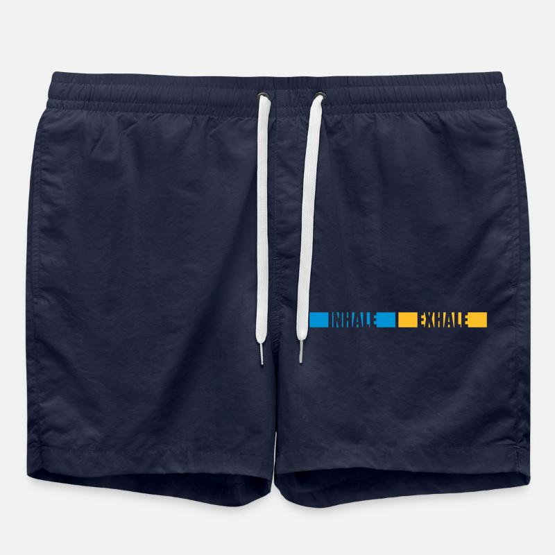 Inspirez expirez Yoga citation - Short de bain - bleu marine