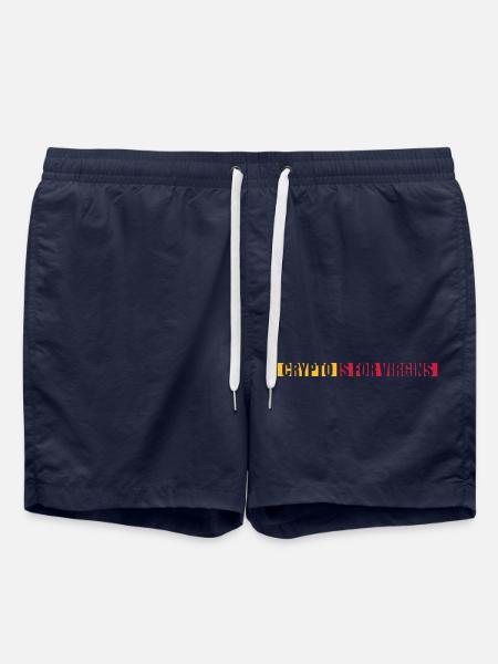 crypto is for virgins - Swim Trunks - french navy