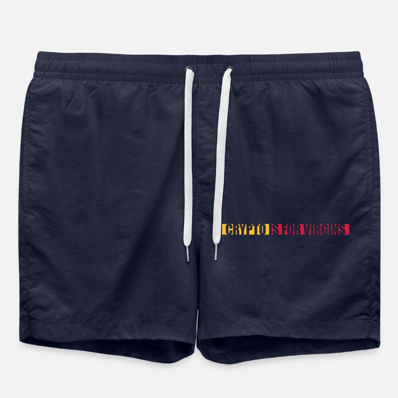 crypto is for virgins - Swim Trunks - french navy