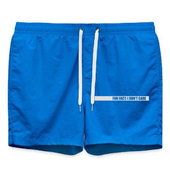I don't care fact - Swim Trunks - cobalt blue - Front