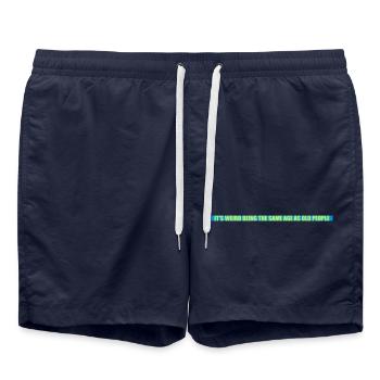 being old people age - Badeshorts - French Navy - Vorne - AI Model Male 185 light (185cm)