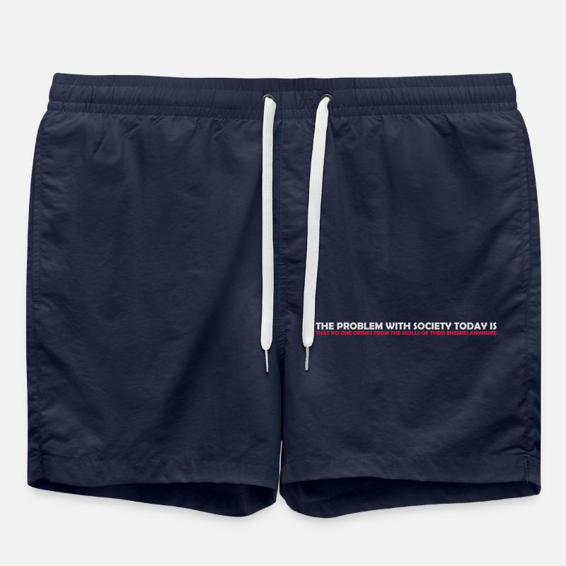 drinks from enemies skulls - Swim Trunks - french navy