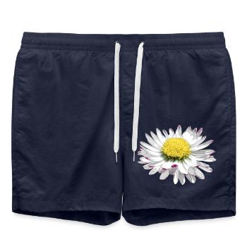 wonderful daisy, daisy, flower, flower - Swim Trunks - french navy - Front - AI Model Male 185 light (185cm)