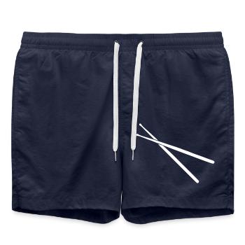 Drum Sticks - Schlagzeug - Drummer - Badeshorts - French Navy - Vorne - AI Model Male 185 light (185cm)