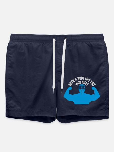 Who Needs Hair Saying - Swim Trunks - french navy