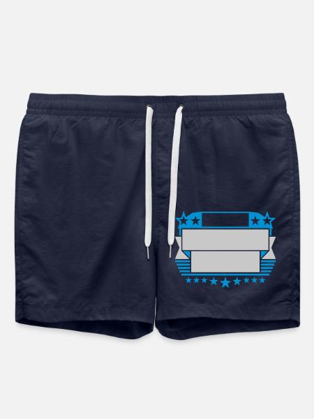 Insert Text Frame Shield - Swim Trunks - french navy