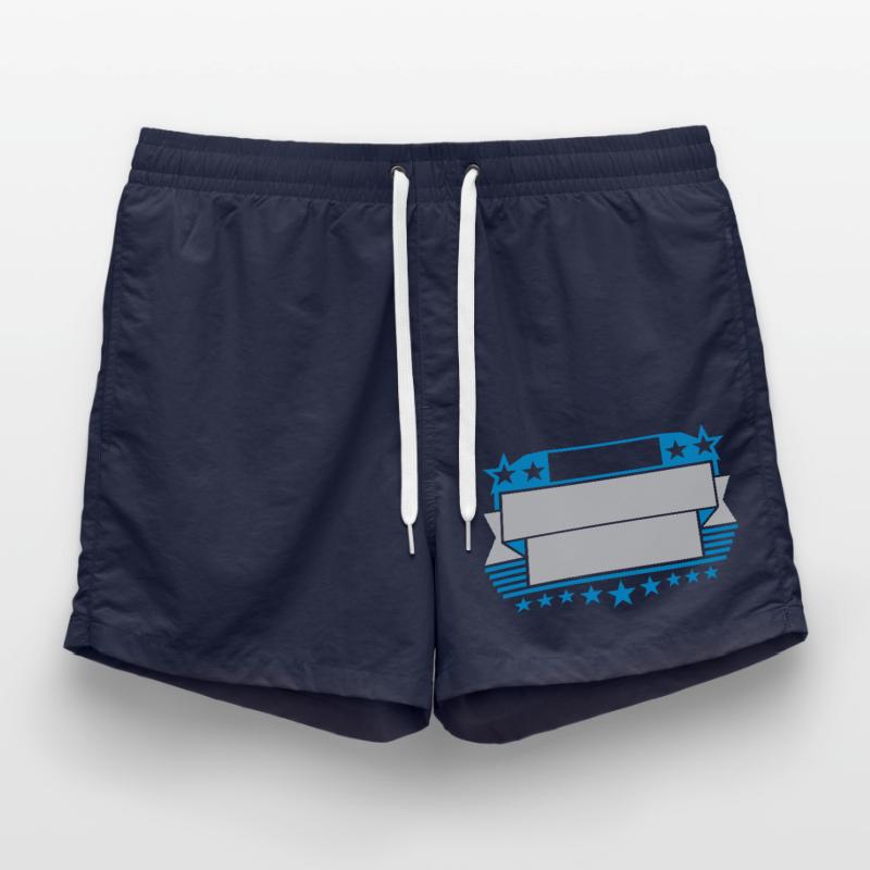 Insert Text Frame Shield Swim Trunks