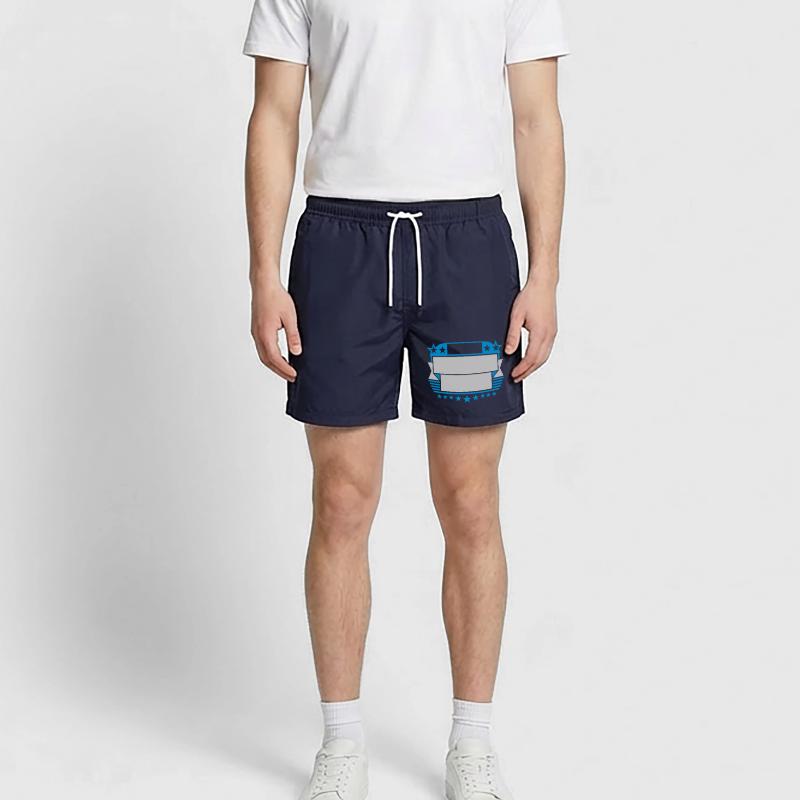Insert Text Frame Shield Swim Trunks