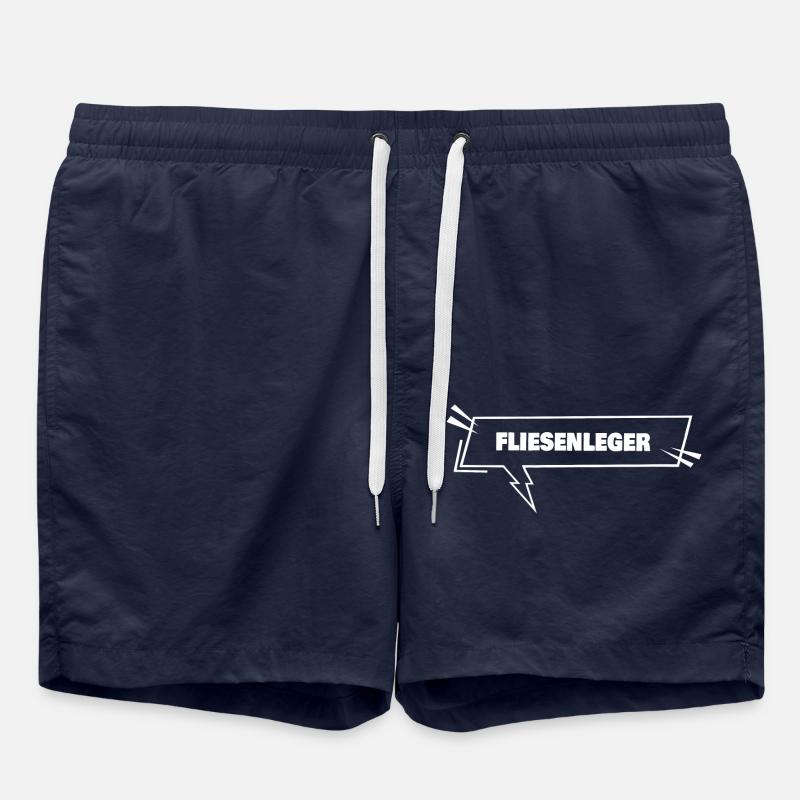 Cadeau pour carreleurs - Short de bain - bleu marine