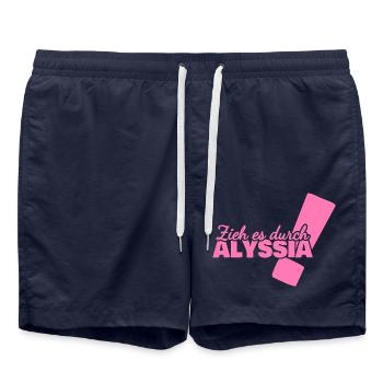 Vorname Alyssia - Badeshorts - French Navy - Vorne - AI Model Male 185 light (185cm)