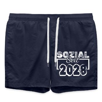 2028 - Badeshorts - French Navy - Vorne - AI Model Male 185 light (185cm)