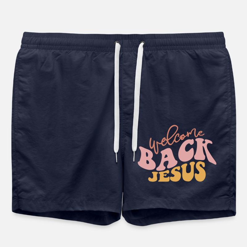 Welcome Back Jesus - Swim Trunks - french navy