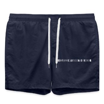 J’ai fermé mon livre - Short de bain - bleu marine - Devant - AI Model Male 185 light (185cm)