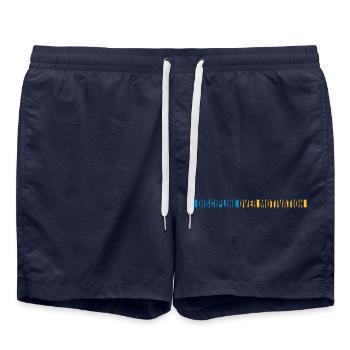 Citation de discipline sur la motivation - Short de bain - bleu marine - Devant - AI Model Male 185 light (185cm)