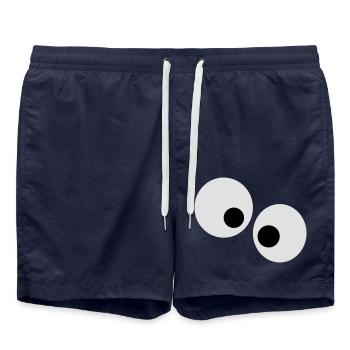 Lustige Augen - Badeshorts - French Navy - Vorne - AI Model Male 185 light (185cm)