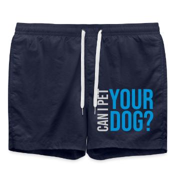 Caressez votre chien en disant - Short de bain - bleu marine - Devant - AI Model Male 185 light (185cm)