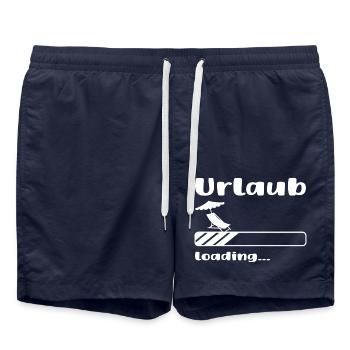 Urlaub loading - Badeshorts - French Navy - Vorne - AI Model Male 185 light (185cm)
