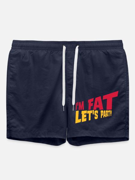im fat lets party - Badeshorts - French Navy