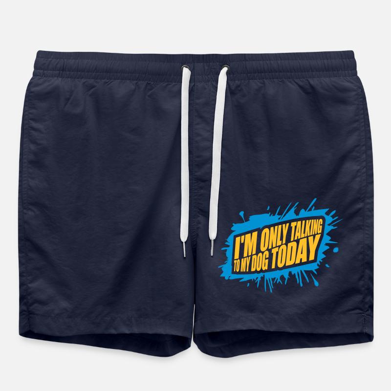 only talking to dog - Swim Trunks - french navy
