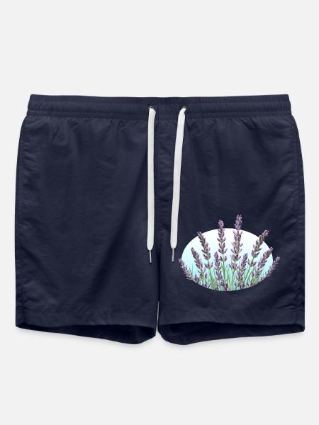 Lavender Lavender Stalks Lavender Field - Swim Trunks - french navy