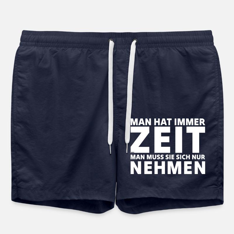 Man hat immer Zeit - Badeshorts - French Navy