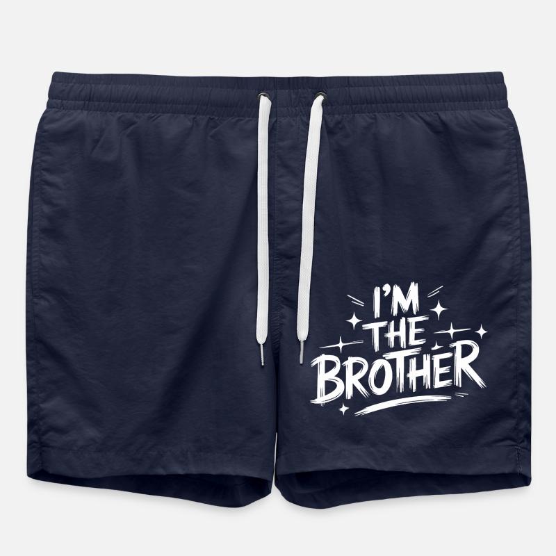 Frère Grand Frère Frère Famille - Short de bain - bleu marine
