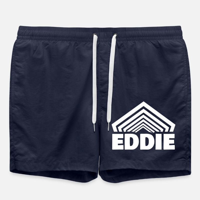 Prénom Eddie - Short de bain - bleu marine