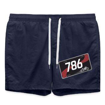 ASSIETTE - Short de bain - bleu marine - Devant - AI Model Male 185 light (185cm)