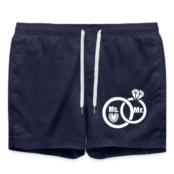 Mariage - Short de bain - bleu marine - Devant - AI Model Male 185 light (185cm)