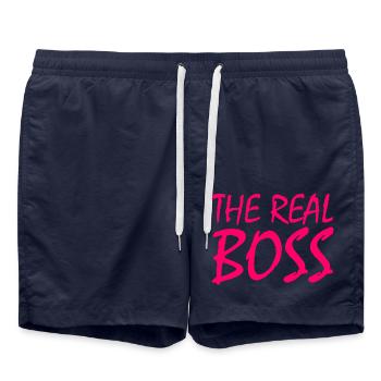 The real boss - Badeshorts - French Navy - Vorne - AI Model Male 185 light (185cm)