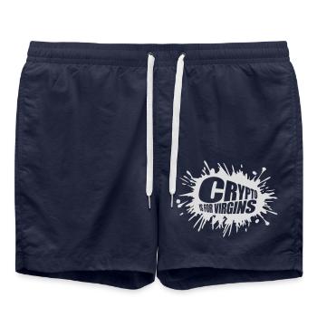 Crypto est pour les vierges - Short de bain - bleu marine - Devant - AI Model Male 185 light (185cm)