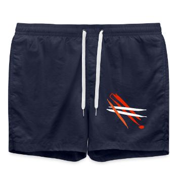 Gift idea for artist's baby - Swim Trunks - french navy - Front - AI Model Male 185 light (185cm)
