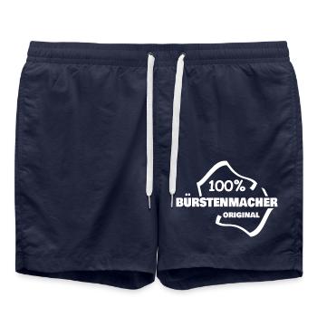 Occupation: Brush maker - Swim Trunks - french navy - Front - AI Model Male 185 light (185cm)