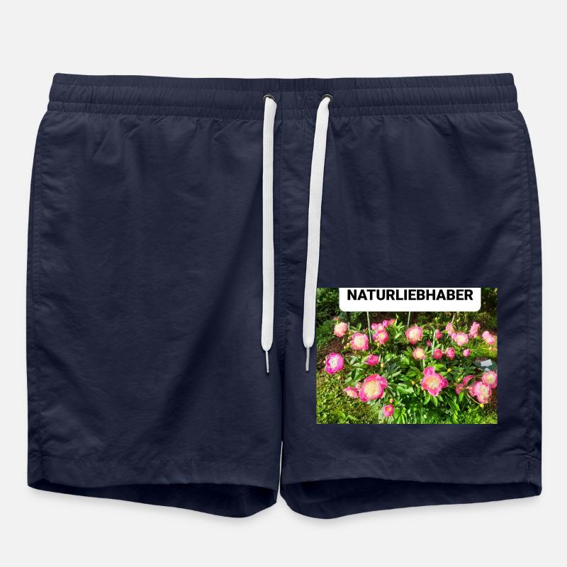 Pivoines - Short de bain - bleu marine