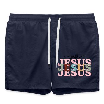 nur Jesus - Badeshorts - French Navy - Vorne - AI Model Male 185 light (185cm)