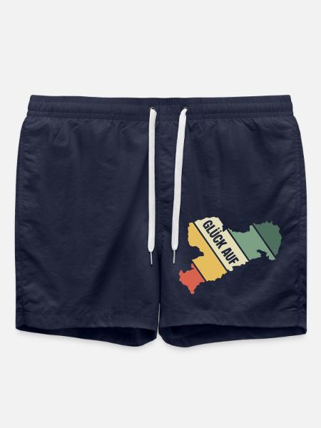 Retro Sachsen Gruss - Badeshorts - French Navy