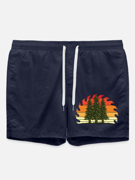 Kettensäge Axt Förster Holzfäller Säge Kette - Badeshorts - French Navy