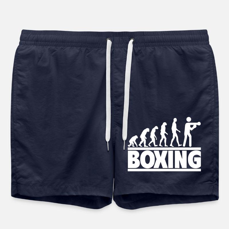 Boxen-Evolution: Vom Menschen zum Boxer - Badeshorts - French Navy