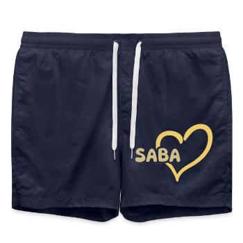 Gift for Saba - Swim Trunks - french navy - Front - AI Model Male 185 light (185cm)