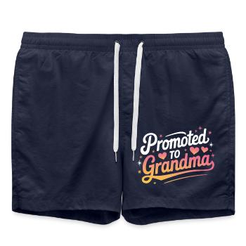 Oma Großmutter Muttertag Familie - Badeshorts - French Navy - Vorne - AI Model Male 185 light (185cm)