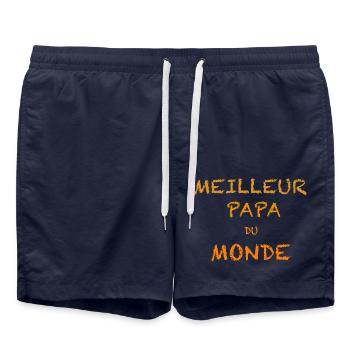 LE CHAMP BOUDOT - Short de bain - bleu marine - Devant - AI Model Male 185 light (185cm)