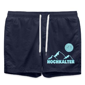 Geschenk für hochkalter - Badeshorts - French Navy - Vorne - AI Model Male 185 light (185cm)