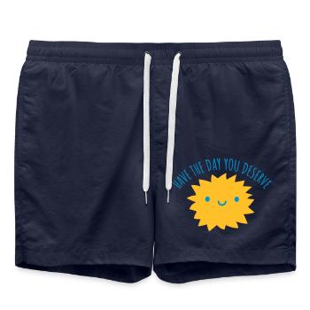 the day you deserve - Swim Trunks - french navy - Front - AI Model Male 185 light (185cm)