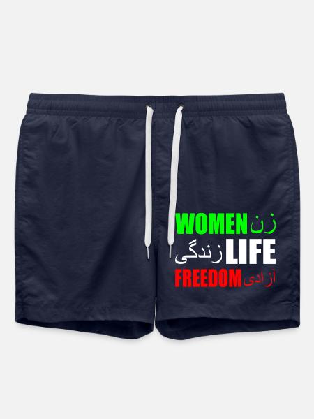 Women life freedom iran - Badeshorts - French Navy
