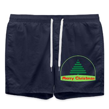 Merry Cristmas - Short de bain - bleu marine - Devant - AI Model Male 185 light (185cm)