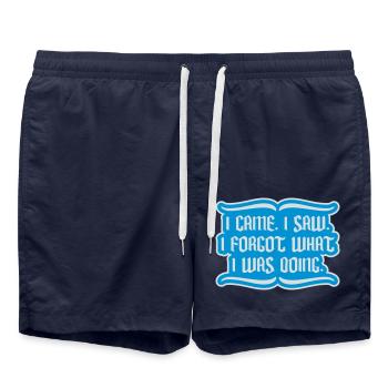 Je suis venu voir oublier - Short de bain - bleu marine - Devant - AI Model Male 185 light (185cm)