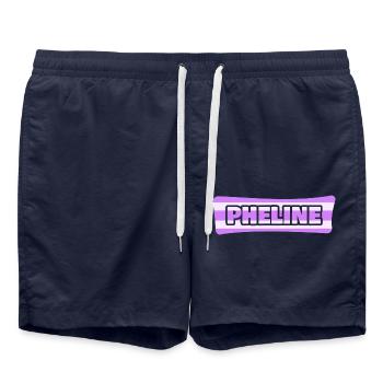 Pheline als Hochzeit - Badeshorts - French Navy - Vorne - AI Model Male 185 light (185cm)