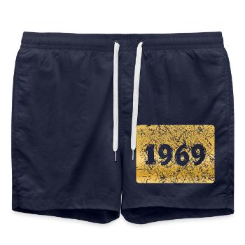 Number 1969 - Swim Trunks - french navy - Front - AI Model Male 185 light (185cm)