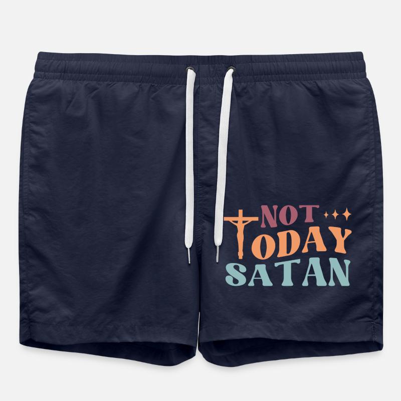 Not Today Satan - Swim Trunks - french navy