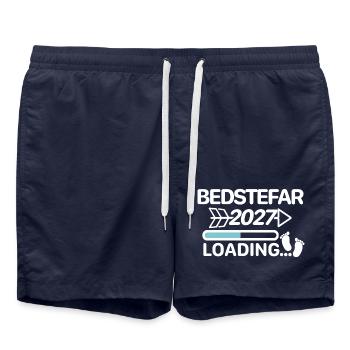Opa 2027 dänisch - Bedstefar 2027 - Badeshorts - French Navy - Vorne - AI Model Male 185 light (185cm)